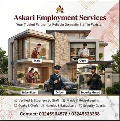 Maids / House Maids / cook / House chef / Baby Sitter maid available