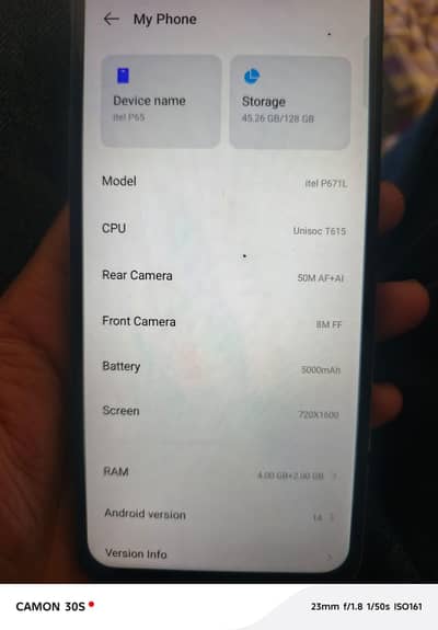 Itale p65 4+2 128 GB