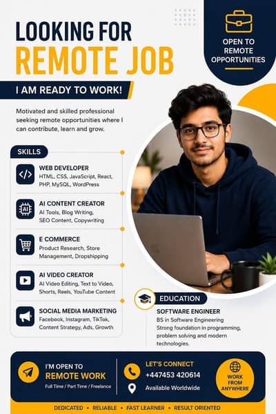 Remote Job | Web Developer & AI Creator