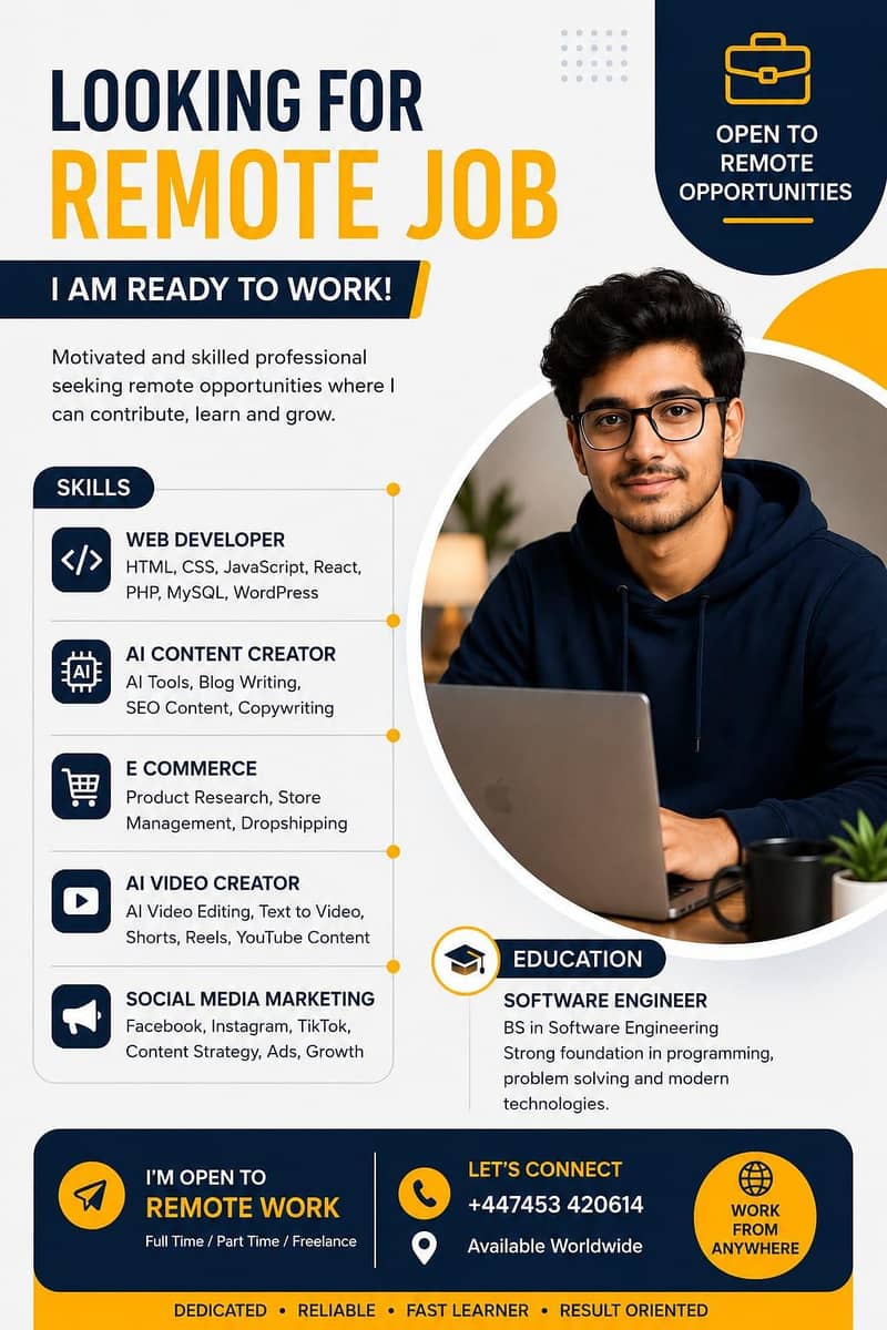 Remote Job | Web Developer & AI Creator 0