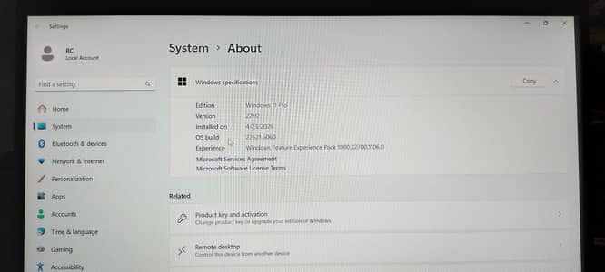 8GB ram 256Gb SSD