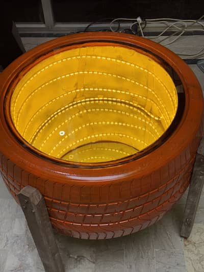 Infinity Mirror Table with LED Lights - Unique Glow Coffee Table