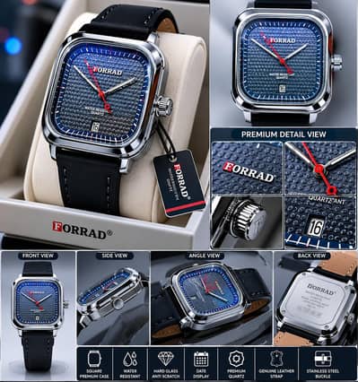 FORRAD Classic Luxury Watch – with Premium Blue Dial