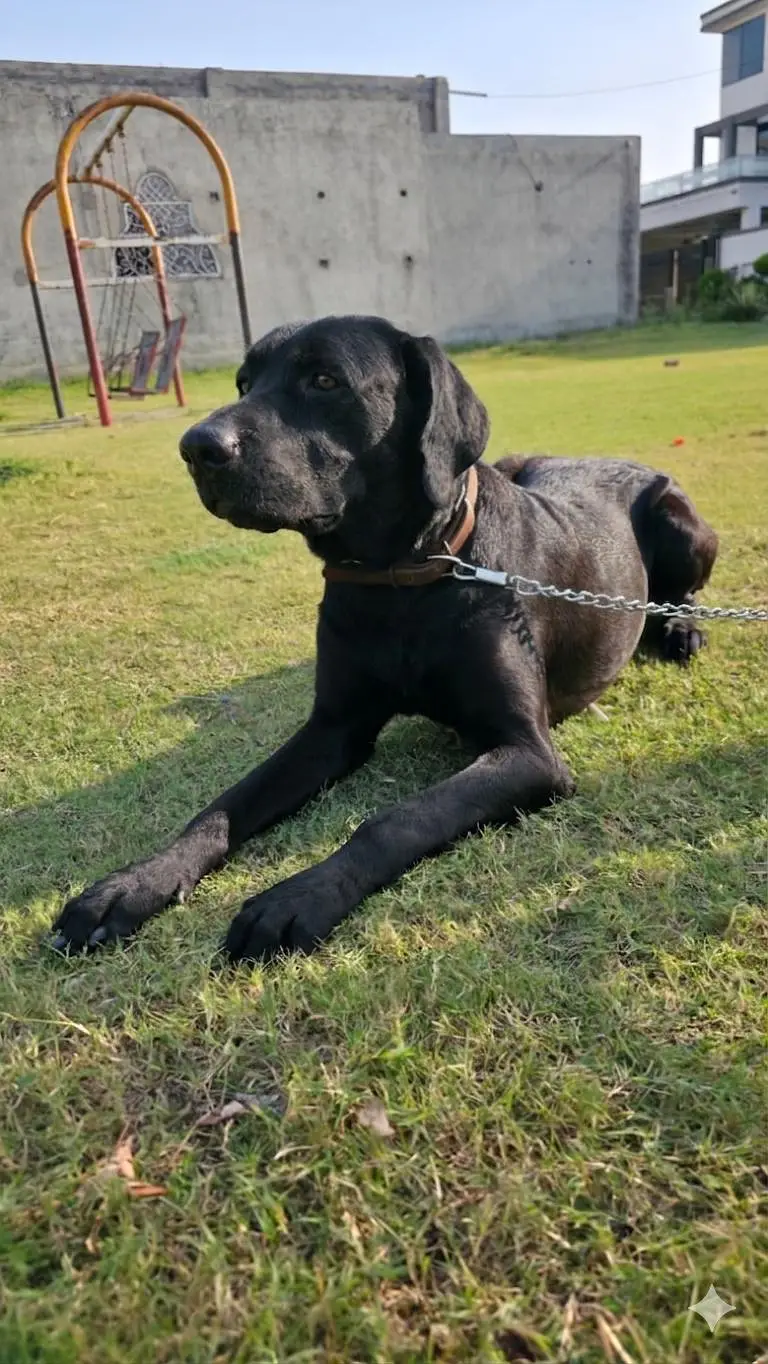 full balck labrador male doge for sell