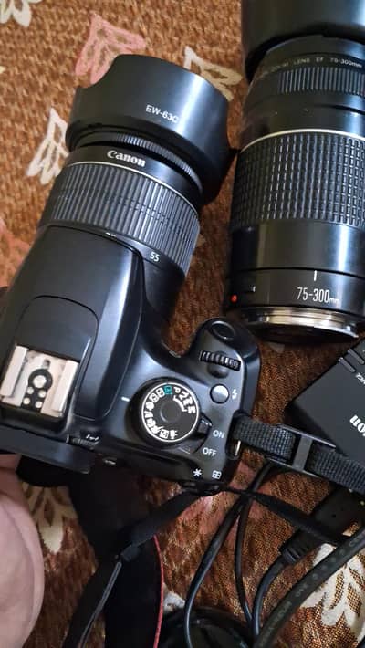 camera for sale model Canon D1200 extra battery bag lens 18 55 /75 300