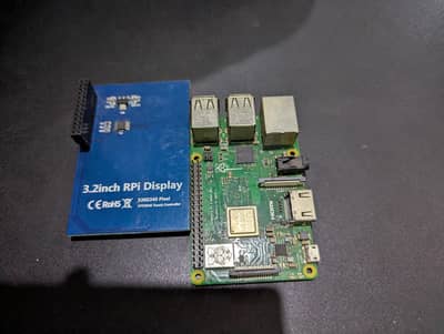 raspberry pi 3 + , 1 gb ram with 3.2in screen
