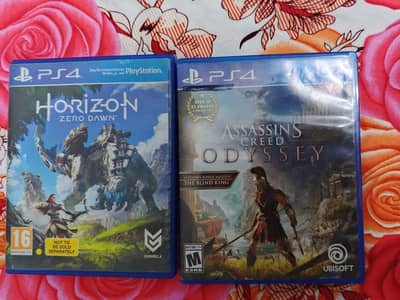 Assassin's Creed Odyssey and Horizon Zero Dawn. . . PS4 Games