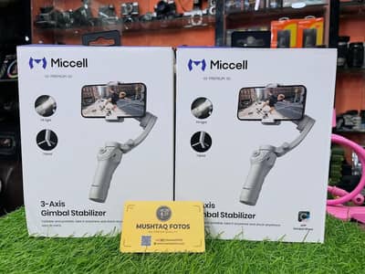 Miccell Mobile 3-Axis Gimbal with Led (Brand New - Box Pack)