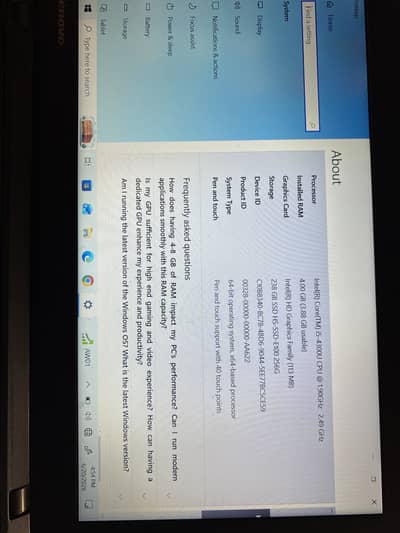 Lenovo Core i5 4th generation 9/10 condition | HDD 500  Rs:- 27,000