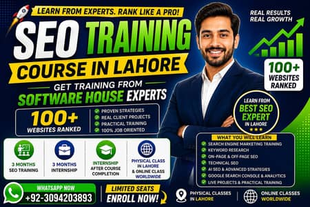 3 Month SEO Training Course + 3 Month Paid Internship in Lahore