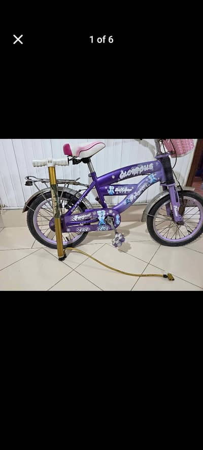 Girl bicycle purple color very good condition