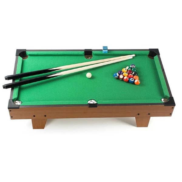 Kids Pool Table Set Gift Small Tabletop Billiards Table for Kids Family Boys