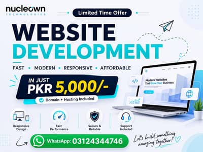 Limited Time Offer: Sirf PKR 5,000/- Mein Professional Website