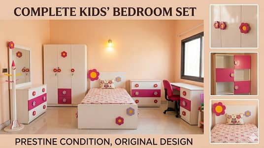 kids bed kids wardrobe kids Writing Table kids bed room steup