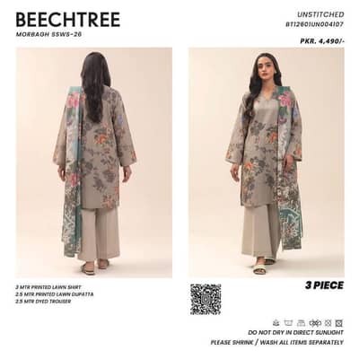Original Beechtree Unstitched Lawn 3PC Summer Collection