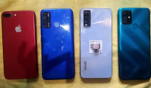 Vivo Y20,Infinix Hot 10,Iphone 7 Plus,Tecno Camon 15