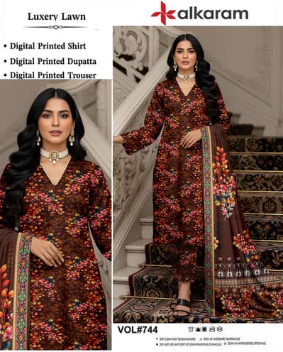 Luxury Lawn 3 Piece Suit