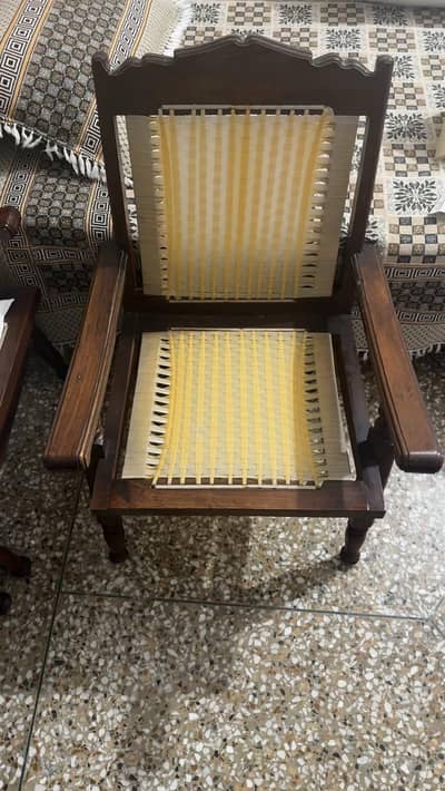 6 wooden chairs