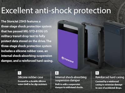 Transcend StoreJet Portable 2TB USB 3.1  Purple