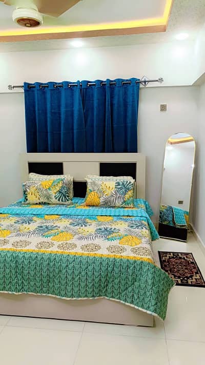 One bedroom apartment for rent available Gulbug green Islamabad full furnished apartment