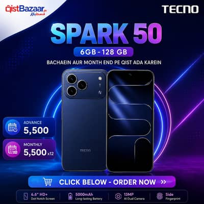 Tecno Spark 50 6GB RAM / 128GB Storage | Installments Available