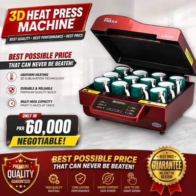 3D Heat Press Machine – Best Possible Price (PKR 60,000, Negotiable)