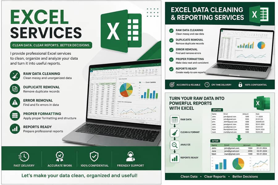 Excel Data Cleaning, Formatting & Reporting Services 1
