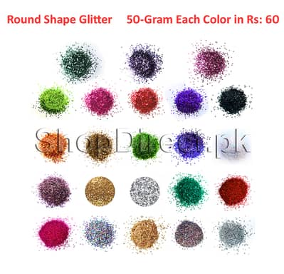 Round Shape Glitter For Art Craft | 50 Gram Pack in Rs: 60