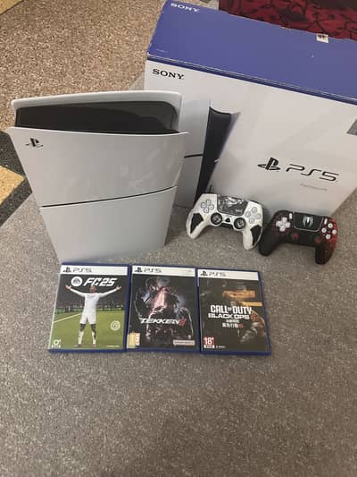Ps5 slim 1Tb like brand new complete console contanct on 03274066310