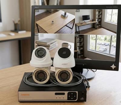 Cctv dvr & cameras Lcd complete set