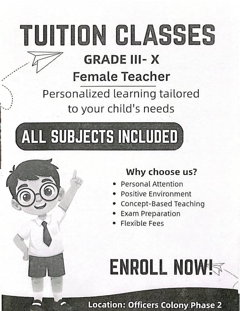 TUITION CLASSES AVAILABLE 0