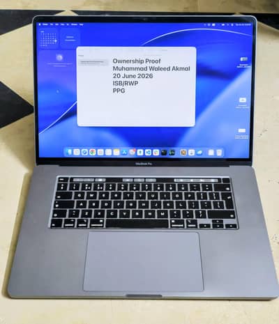 Macbook Pro 16 (2019) 32GB 512GB with 8GB Graphics Card