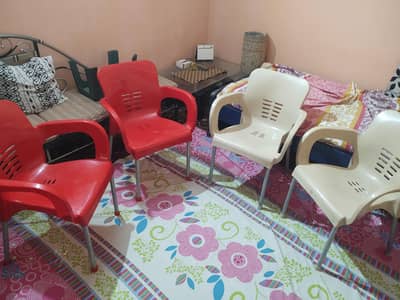 4 Plastic Chairs for Sale – Strong & Comfortable