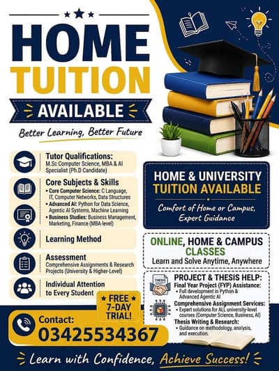 University & School Tuition – FYP, Assignment & Thesis Assistance
