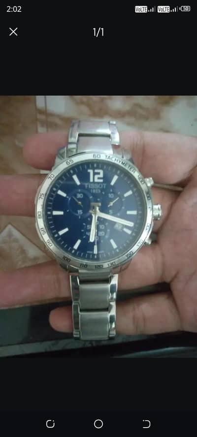 Tissot Quickster Chronograph Blue Dial Stainless Steel Strap