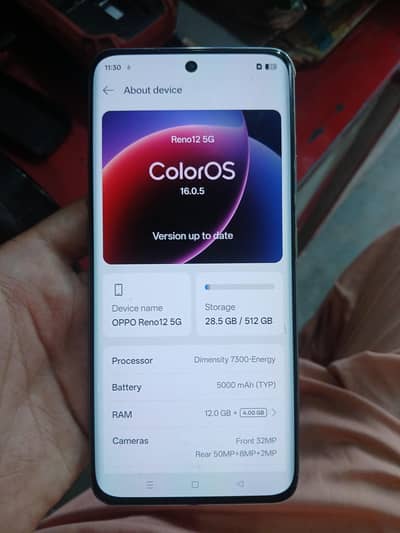 OPPO Reno 12 5g  edge disply