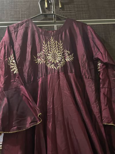 Dress frock mehroon  colour