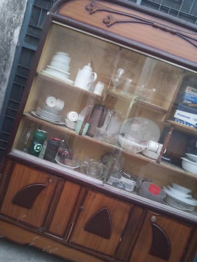 wooden showcase