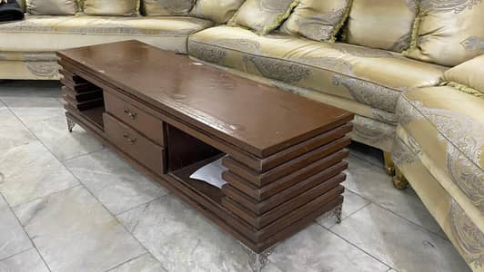Wooden Coffee Table with Drawers – Urgent Sale