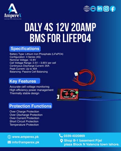 AMPX 10S 40A LITHIUM-ION BMS36V SMART BATTERY