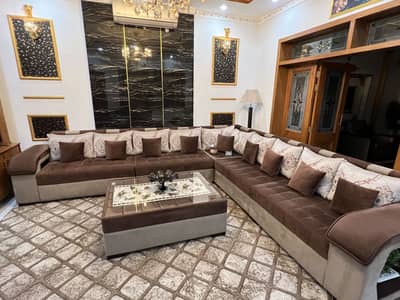 L Shaped Sofa with table