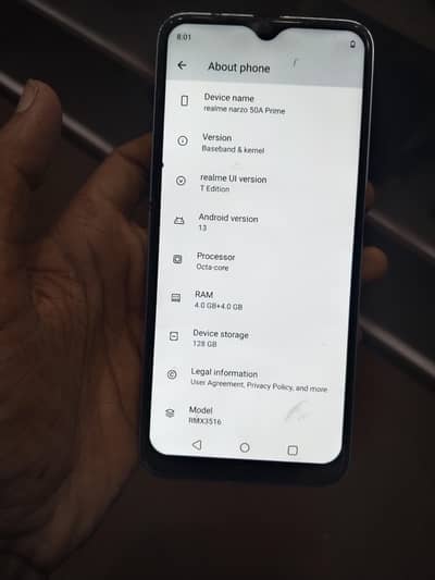 Realme Narzo 50A Prime 4+4 GB -128 GB