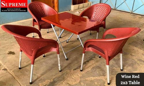 chair and table