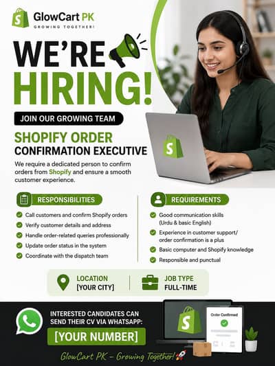 Person required for managing orders n confirmation
