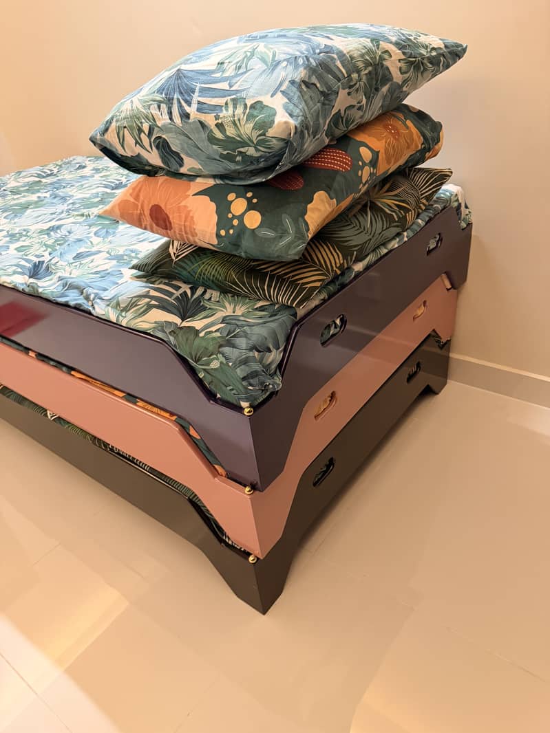 Three Single Japnese Bed 2