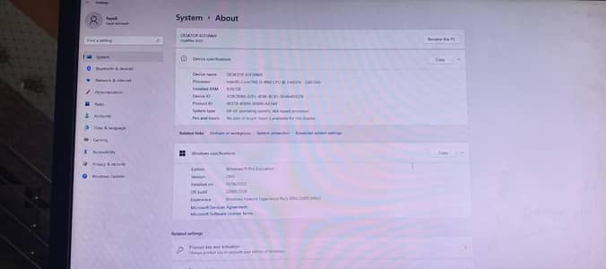 Core I3 4th Generation 8GB 4TB 128SSD