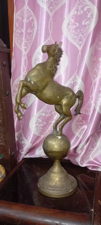Beautiful Antique Brass Horse Statue for Sale