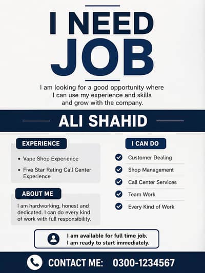 looking for job 