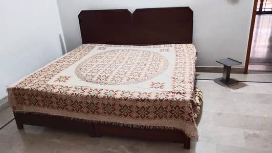double bed with dresser