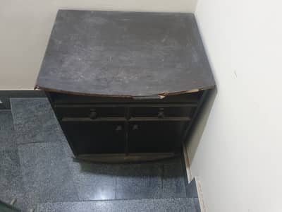 Wooden TV trolley